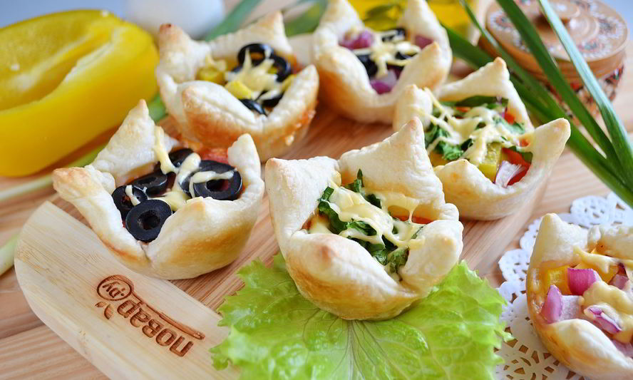 Рецепт закуски пицца в стаканчиках