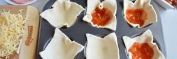 закуска пицца в стаканчиках