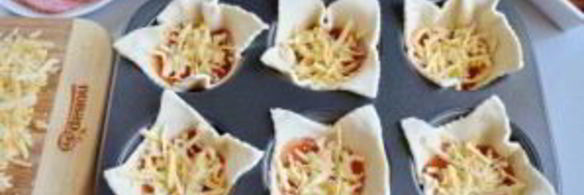 закуска пицца в стаканчиках