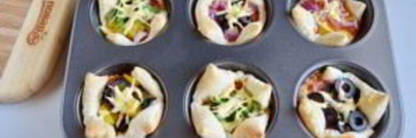 закуска пицца в стаканчиках