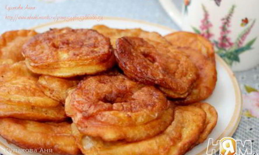 Рецепт яблочных пончиков