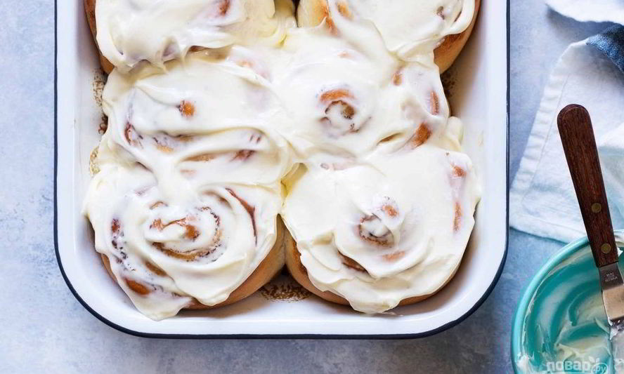Рецепт рулетиков с корицей и глазурью