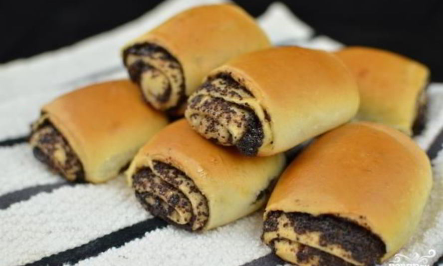 Рецепт рулетиков с маком из дрожжевого теста