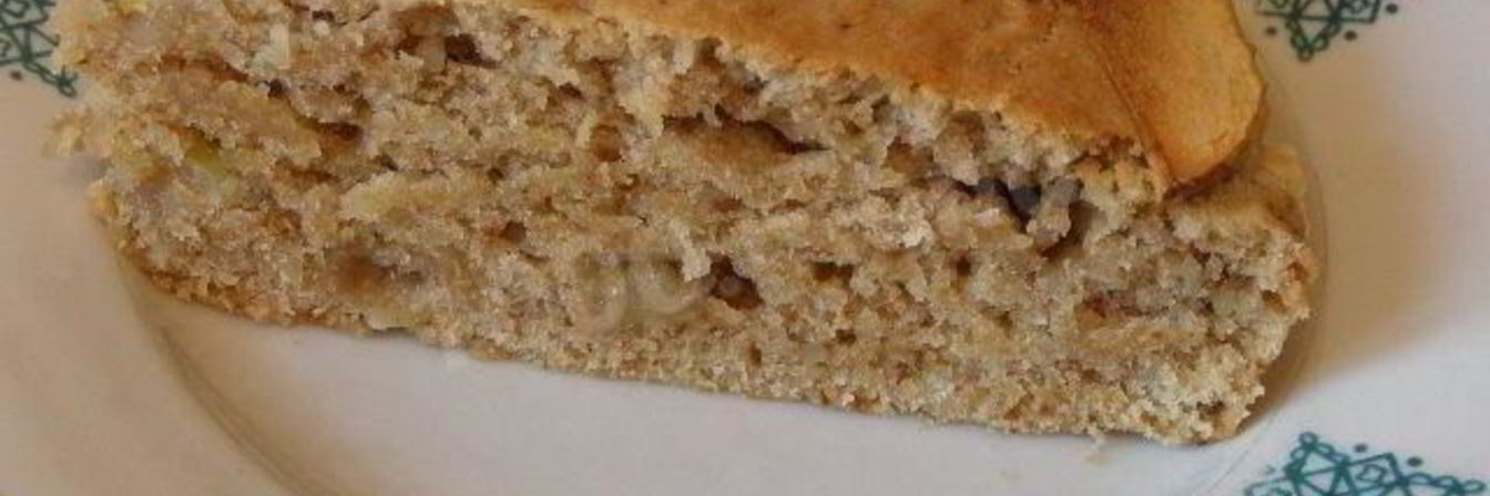 Постная шарлотка с яблоками