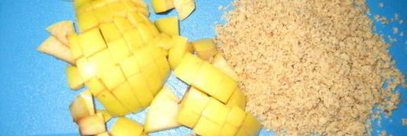 шарлотка с грецкими орехами