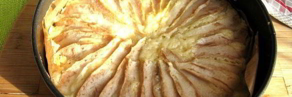 шарлотка с грушами