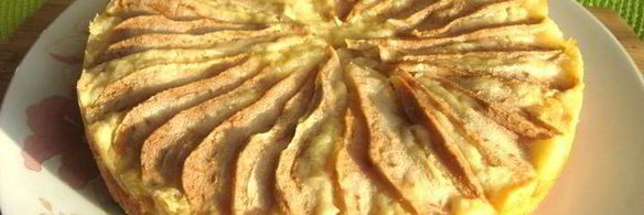 шарлотка с грушами