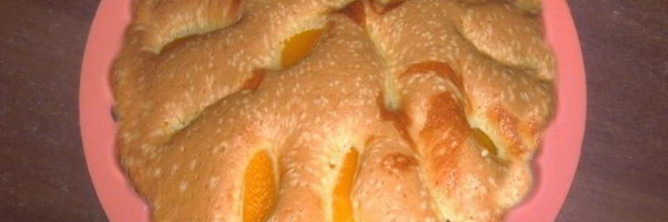 Шарлотка с персиками