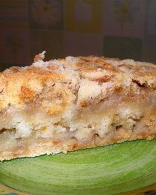 Шарлотка с тертыми яблоками