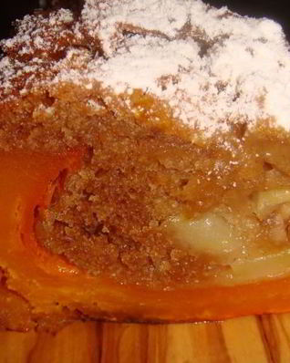 Шарлотка в тыкве Хоккайдо