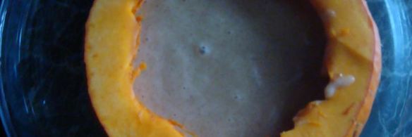 шарлотка в тыкве хоккайдо