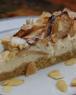 Творожная шарлотка с яблоками