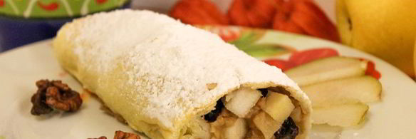 штрудель с яблоками