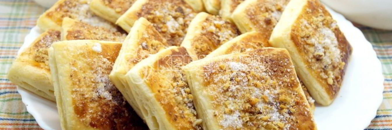 Слойки из слоеного теста Ореховые