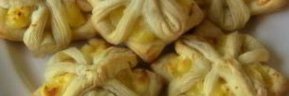 слойки из слоеного теста с кремом патисьер