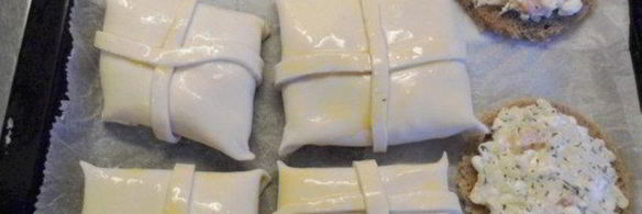 слойки пакетики с семгой