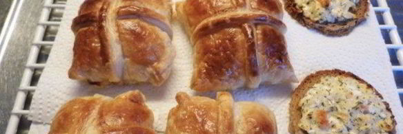 слойки пакетики с семгой