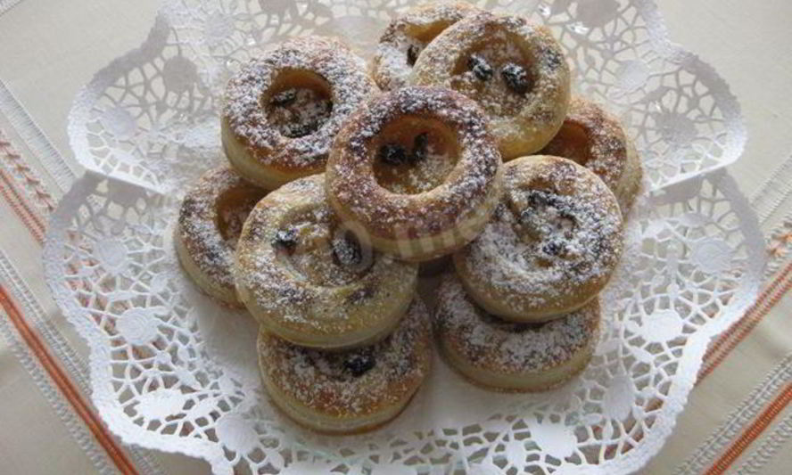 Рецепт слоек розинки