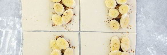 слойки с бананом