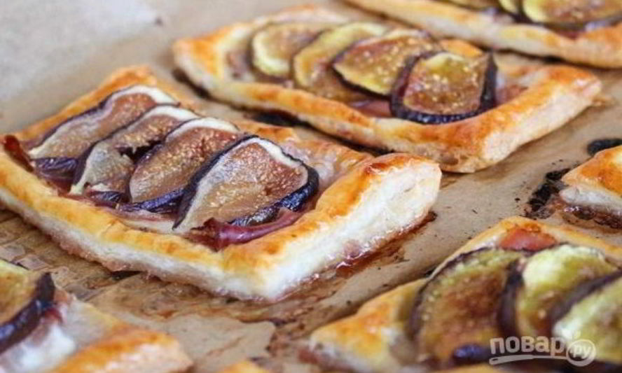 Рецепт слоек с инжиром и ветчиной