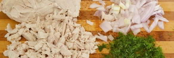 слойки с курицей