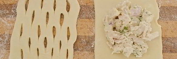 слойки с курицей