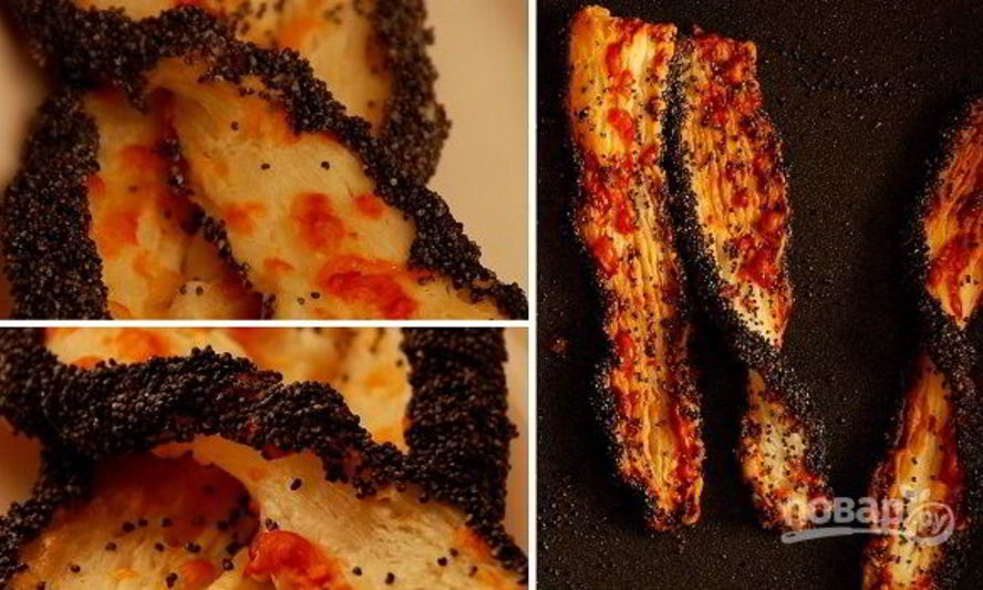 Рецепт слоек с сыром и маком