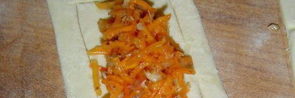 слойки с тыквенно-ореховой начинкой