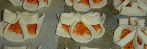 слойки с тыквенно-ореховой начинкой