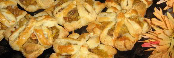 слойки с тыквой и грецким орехом