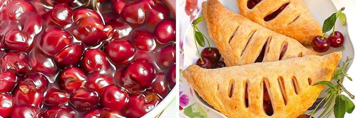 Слойки с вишней