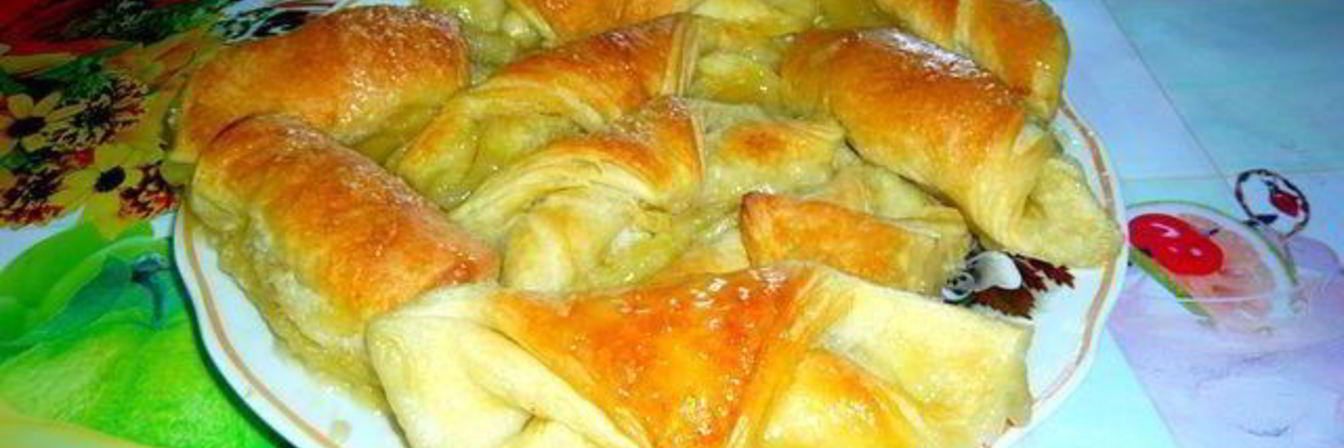 Слойки с яблоками со спрайтом