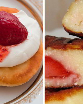 Сырники с клубникой