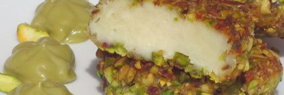 сырники в ореховой панировке с фисташковым кремом