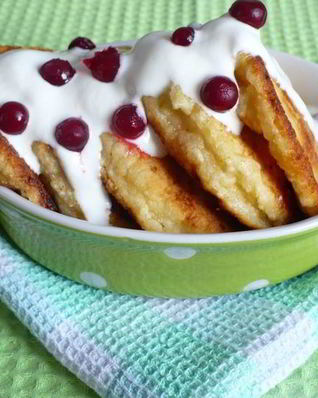 Сырники ванильные с курагой