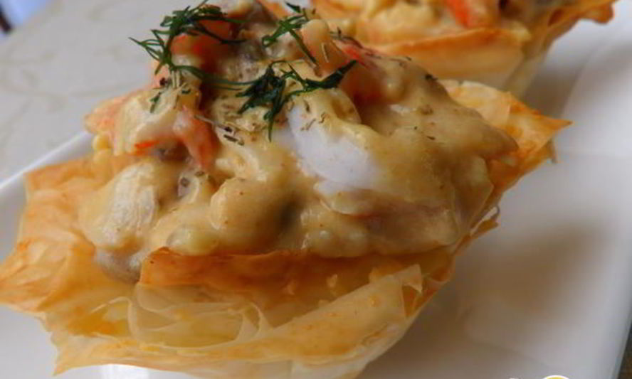 Рецепт краба термидор в корзинке из тесто фило