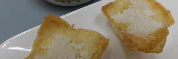 краб термидор в корзинке из тесто фило