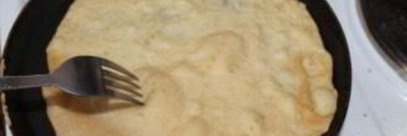 слоеное тесто на сковороде