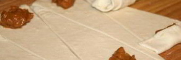 слоеное тесто со сгущенкой