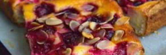 творожное тесто для пирога с вишней