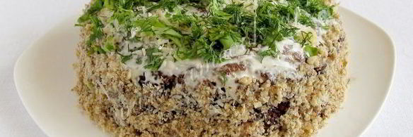 баклажанный закусочный торт