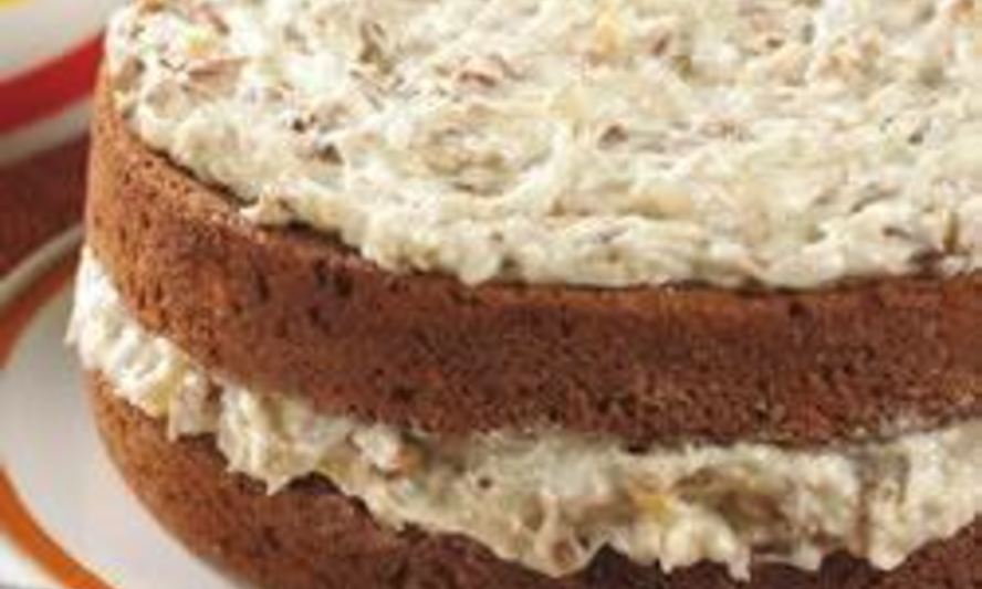 Рецепт бананового торта с кокосом и орехами