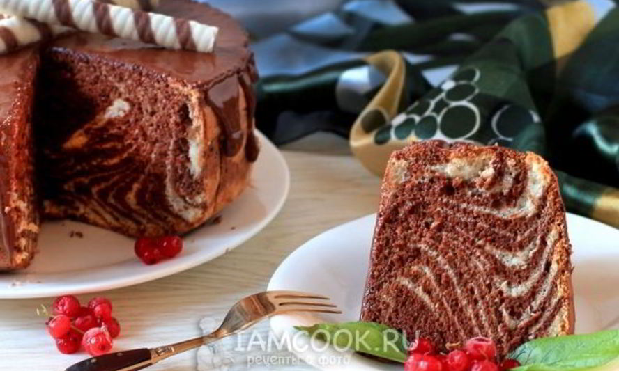 Рецепт бисквита зебра