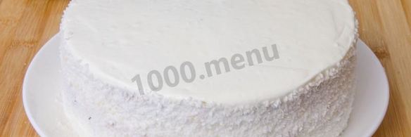 бисквитный торт рафаэлло с миндалем и кокосовой стружкой
