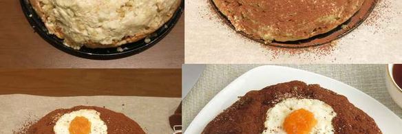 бисквитный торт с мармеладом и заварным кремом