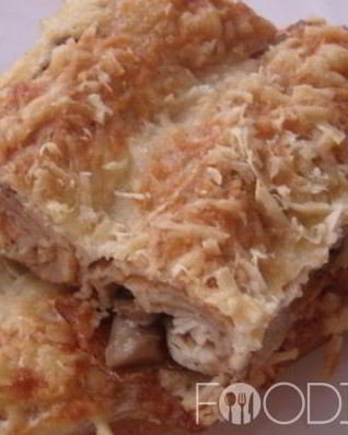 Блинный торт с курицей