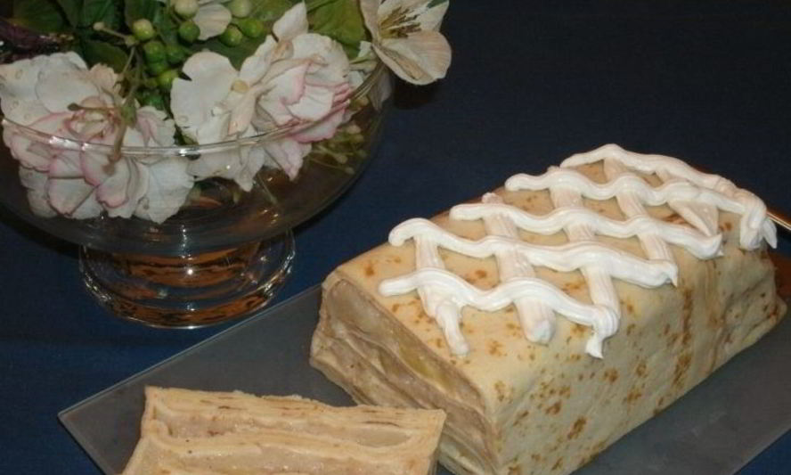 Рецепт блинного торта с яблоками