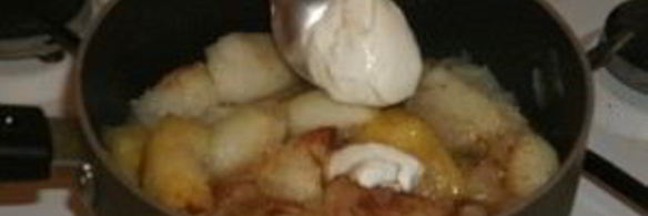 блинный торт с яблоками