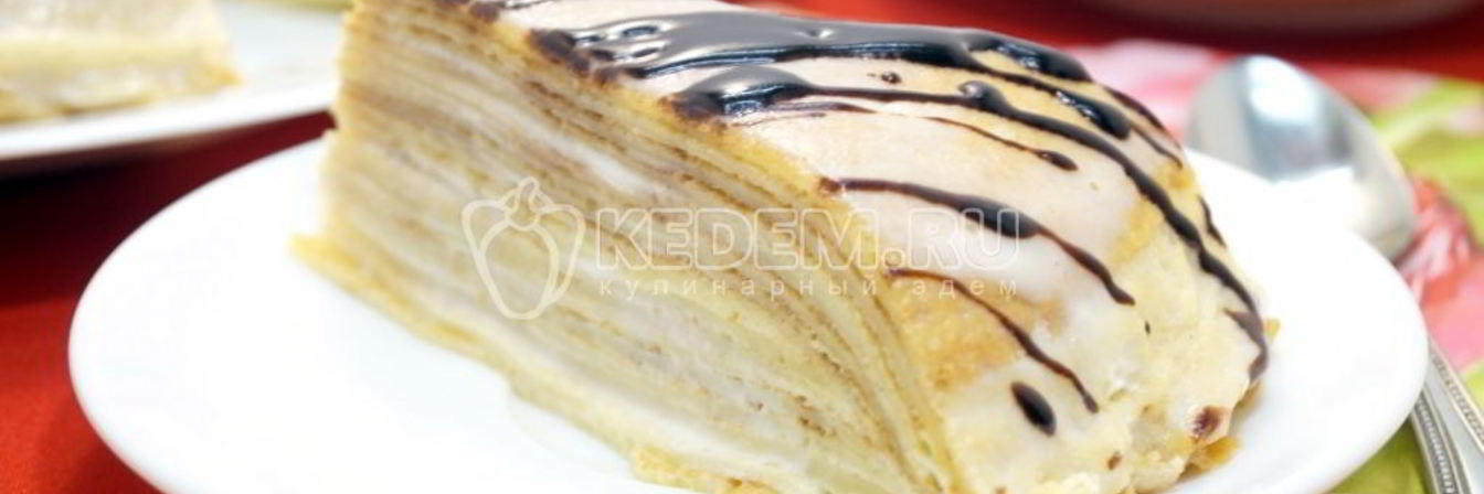 Блинный торт со сгущенкой