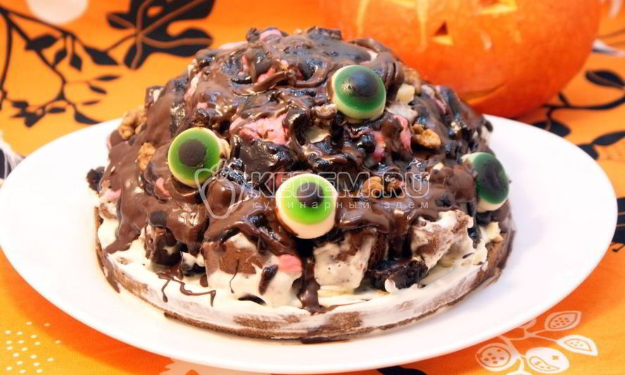 Рецепт глазастого торта на хэллоуин